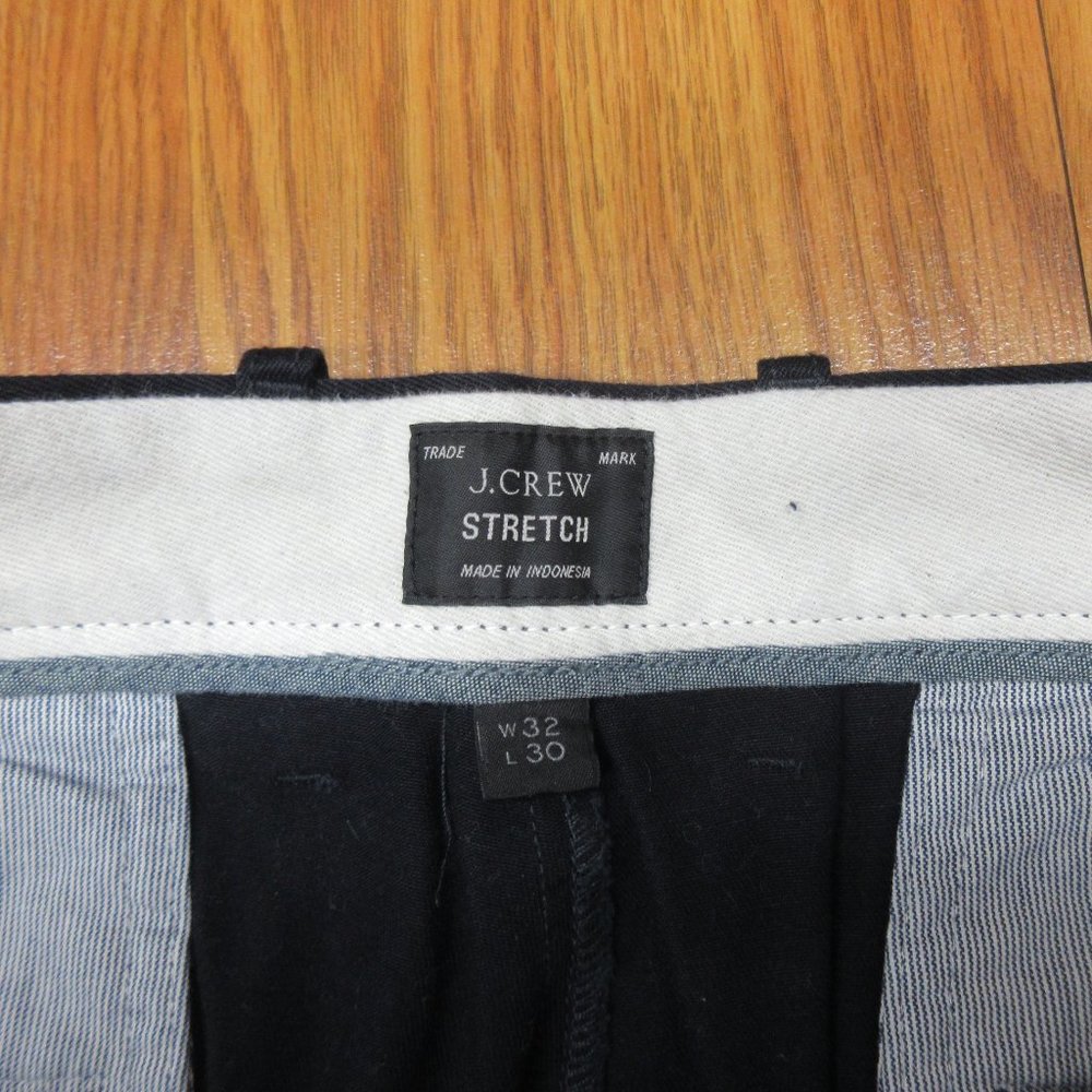 32x30 J.CREW 770 SKINNY FIT 100% COTTON PANTS BLACK Sz 32W x 30L - Picture 4 of 5